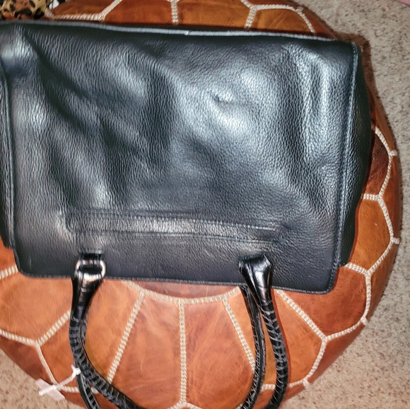 Brighton Black Crocodile and Leather- Handbag Purse / Non SMOKER - with dust bag - Picture 4 of 9